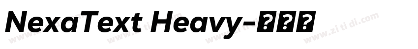 NexaText Heavy字体转换